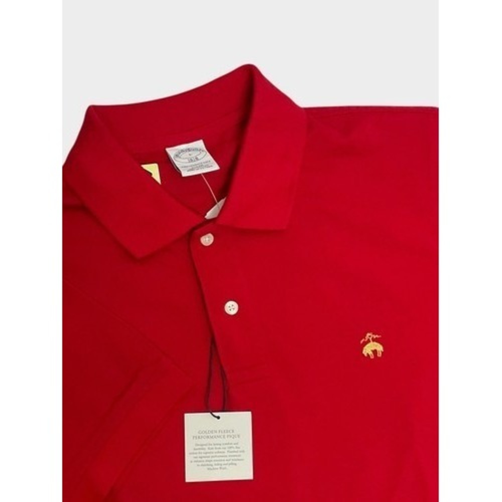 NWT Brooks Brothers Golden Fleece Red Slim Fit Short Sl Polo Shirt Men L Vietnam
